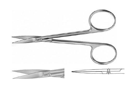 ОЧНІ НОЖИЦІ ПРЯМ. Г/Г 110MM